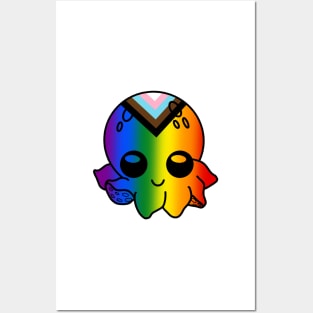 LGBT Progress Flag Pride Octopus Gradient Posters and Art